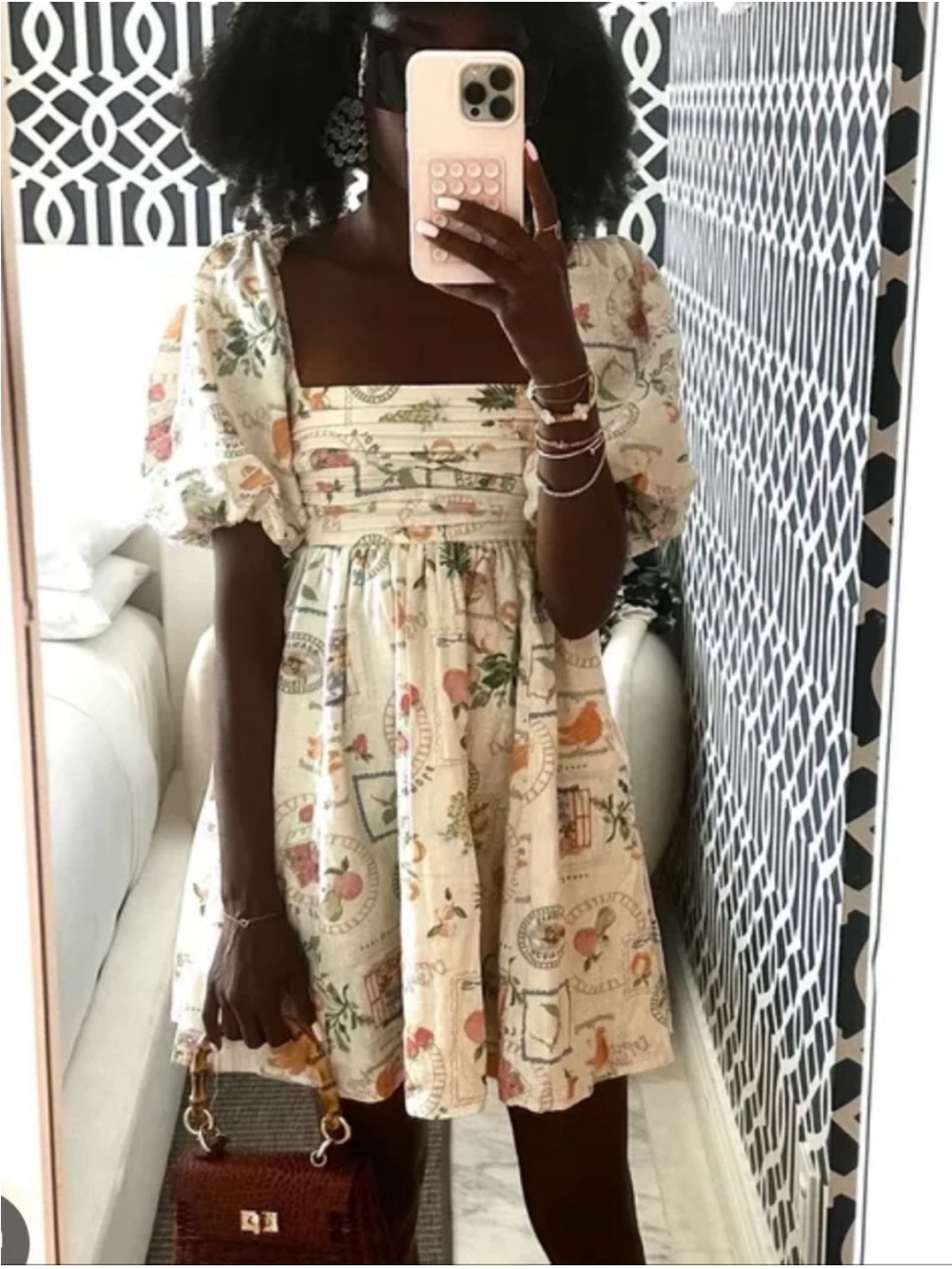 Abercrombie & Fitch Emerson Linen puff sleeve mini Dresses - Picture 4 of 7